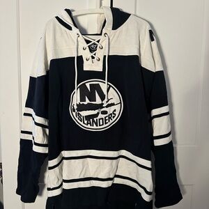 47 Islanders Black and White Men's Sweater